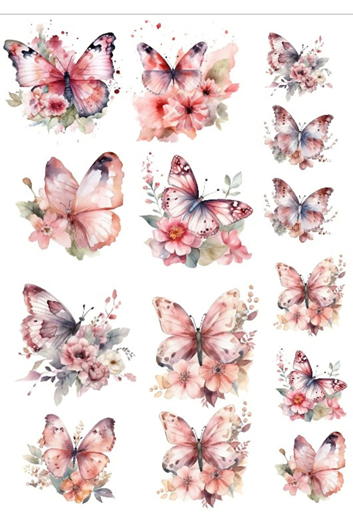 Kelebekler Sticker Set