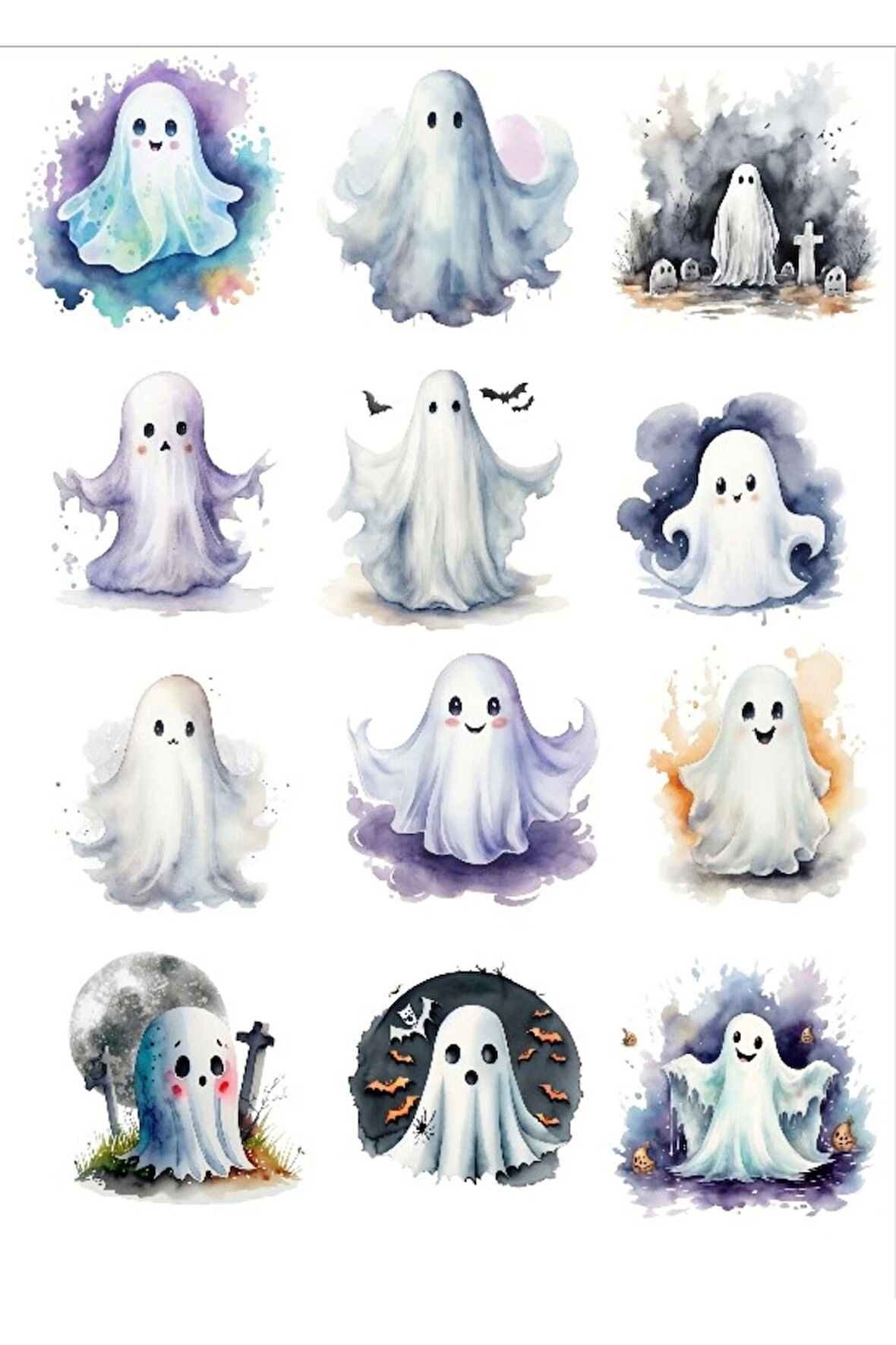 Sevimli Hayaletler Sticker Set