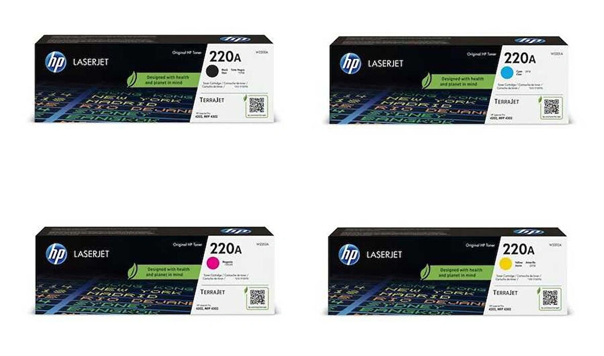 HP 220A Orijinal Toner Seti (CMYK - Tüm Renkler)