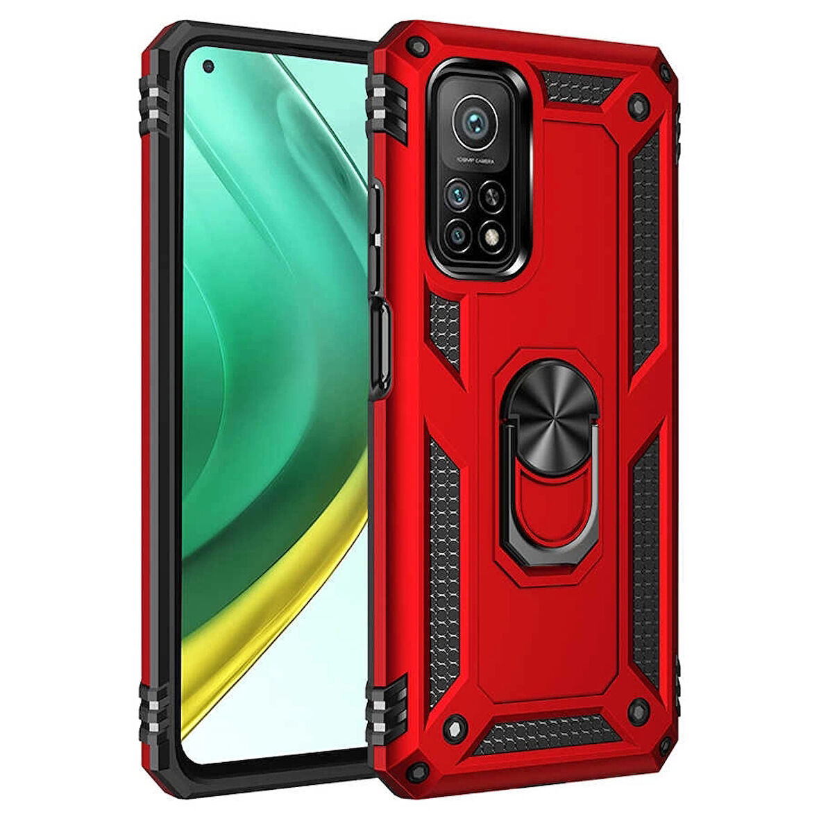 Xiaomi Mi 10T 5G Kılıf Lopard Kamera Korumalı Sürgülü Yüzüklü Orjinal Tasarım Armor Vega