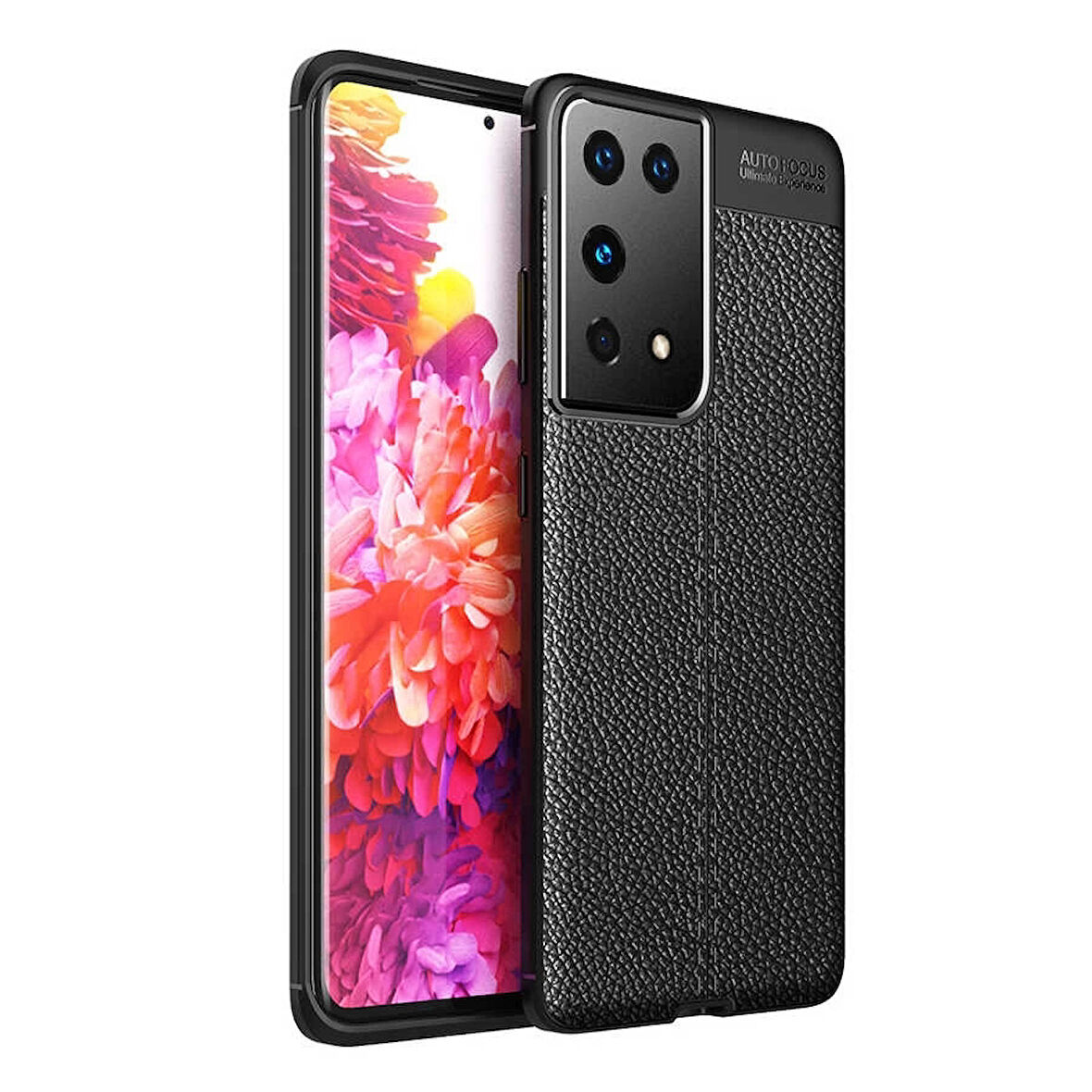 Samsung Galaxy S21 Ultra Kılıf Lopard Kamera Korumalı Deri Orjinal Görünümlü Kapak Niss