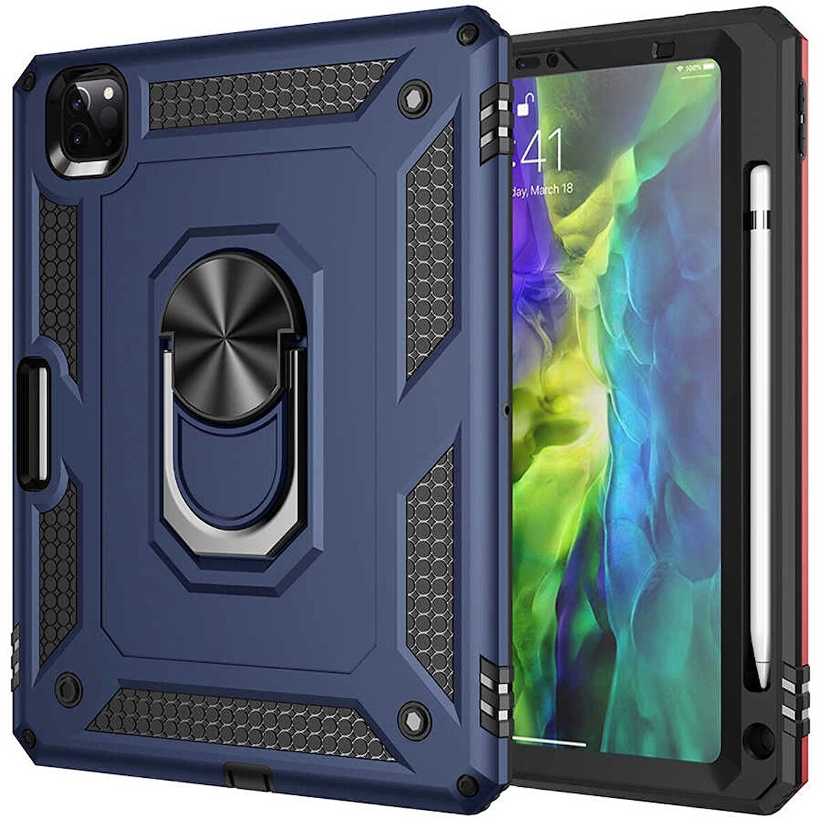 Apple iPad Pro 11 2018 Kılıf Lopard Tablet Kamera Korumalı Sürgülü Yüzüklü Orjinal Tasarım Armor Vega