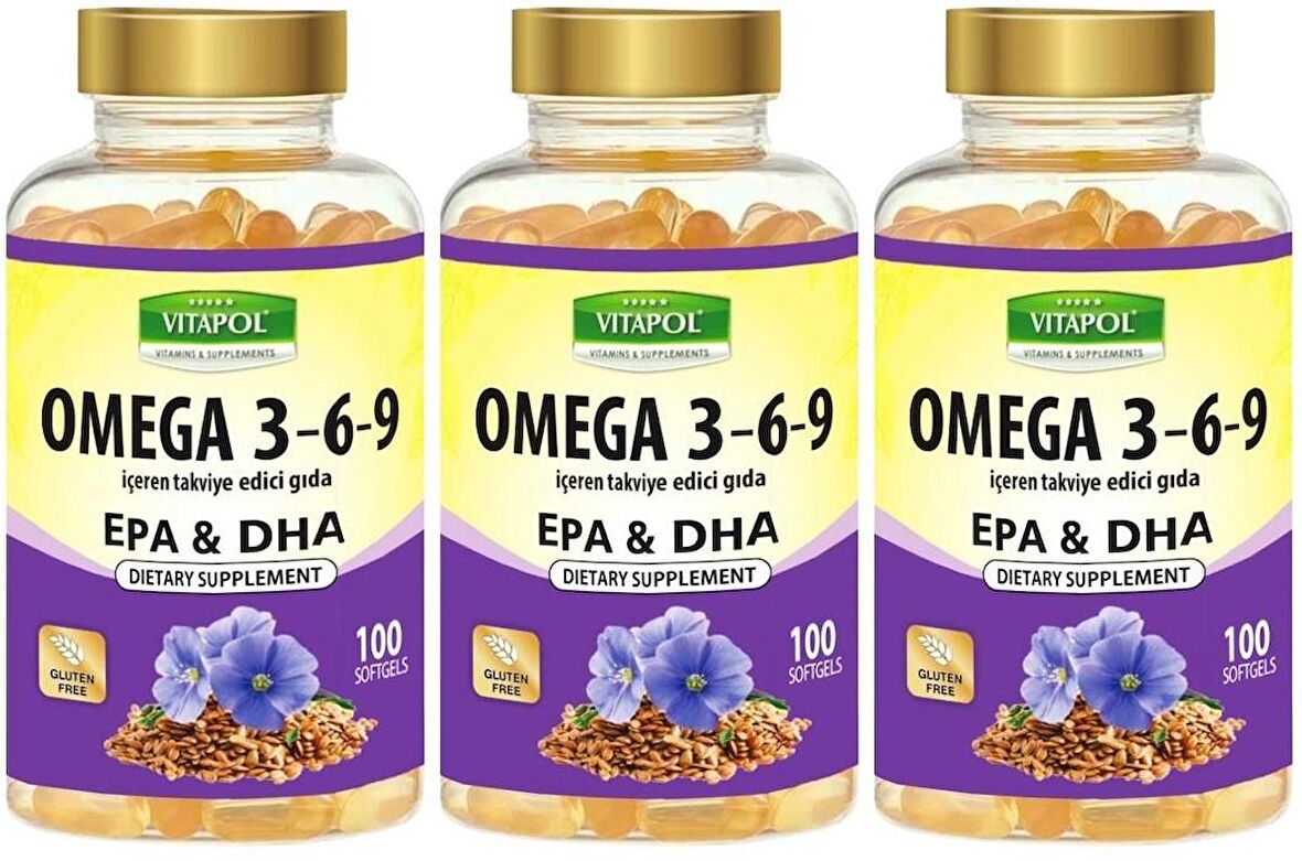 Vitapol Omega 3-6-9 Balık Yağı 3x100 Softgel