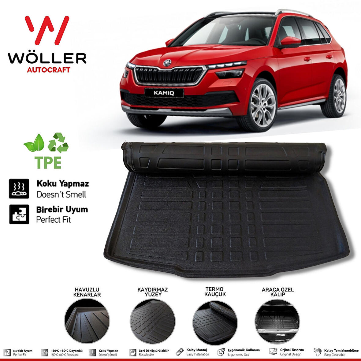 Skoda Kamiq Bagaj Havuzu 2020 Sonras 3D Wöller Ultraflex Esnek