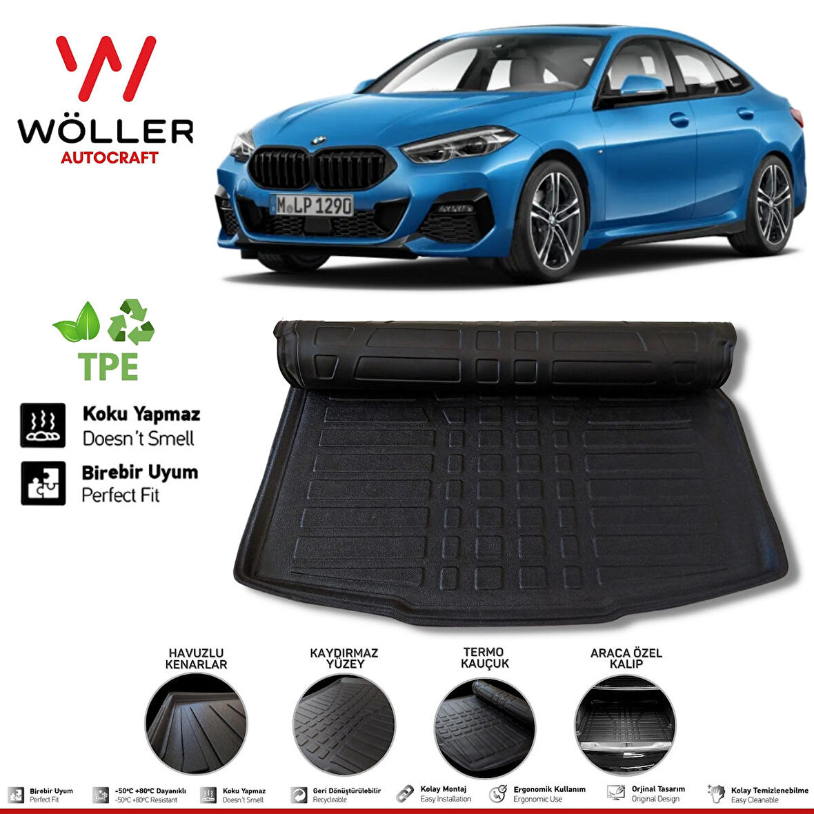 Bmw 2 Serisi Gran Coupe Bagaj Havuzu F44 2019 Sonrası 3D Wöller Ultraflex Esnek