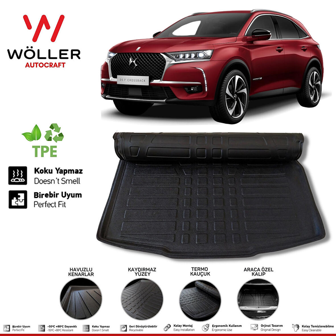 Ds7 Crossback Bagaj Havuzu 2019 Sonrası 3D Wöller Ultraflex Esnek