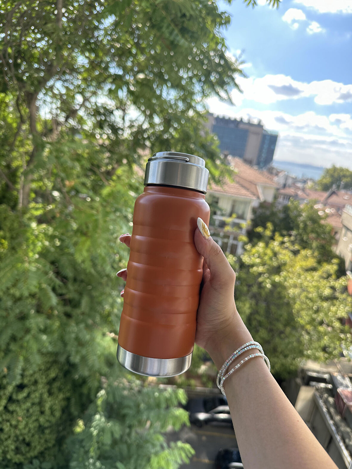 Retrobird Outdoor Kamp Paslanmaz Çelik Hardal Termos 400 ML Hardal