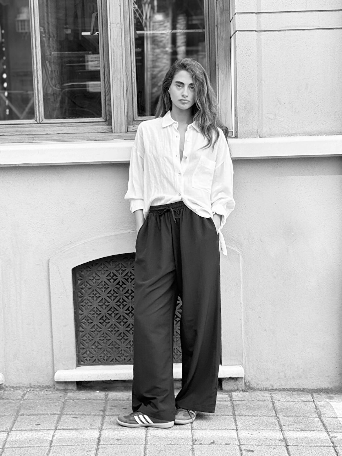 Retrobird Tasarım Bol Kesim Relax Pantolon Kadın Siyah