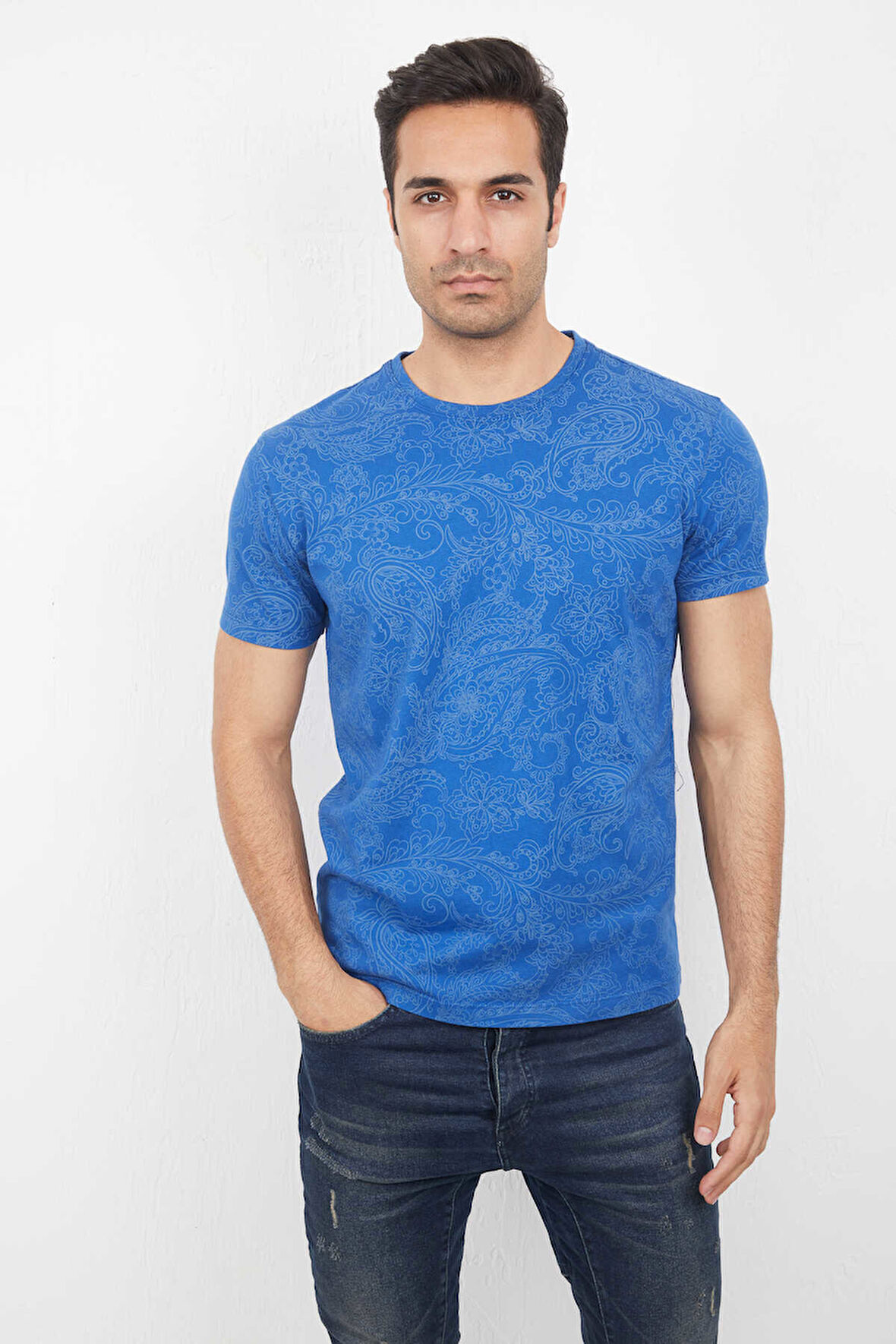 Wrap Erkek Tişört Saks