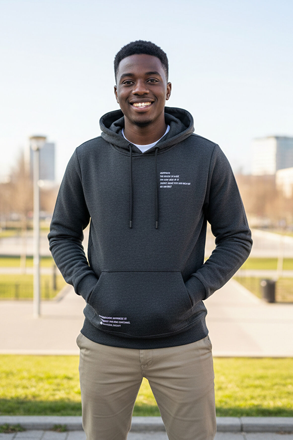 Juan Kapüşonlu Erkek Sweatshirt Antrasit