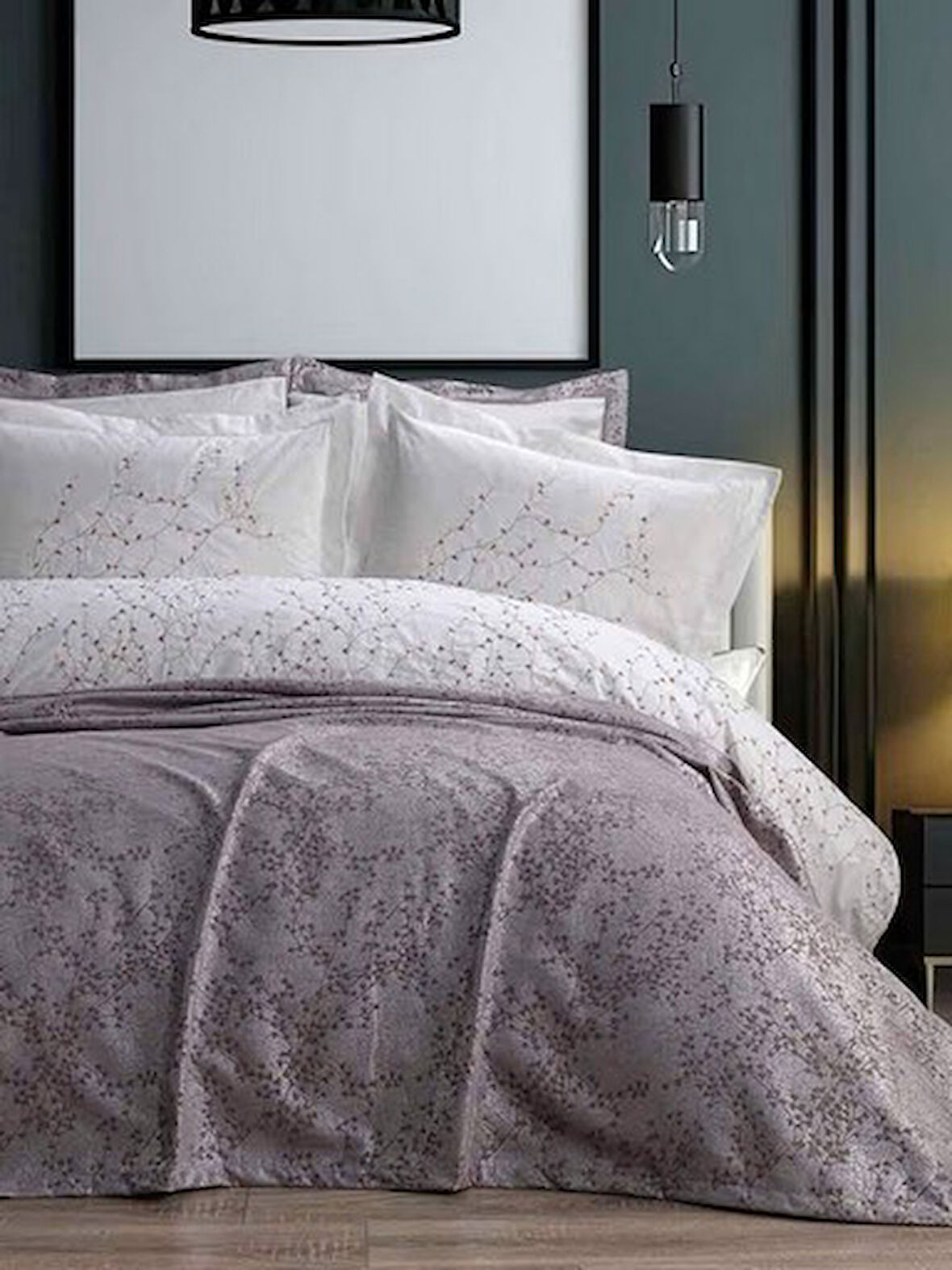 Bella Home Burçak 7 Parça Yatak Örtüsü Seti Gül Kurusu