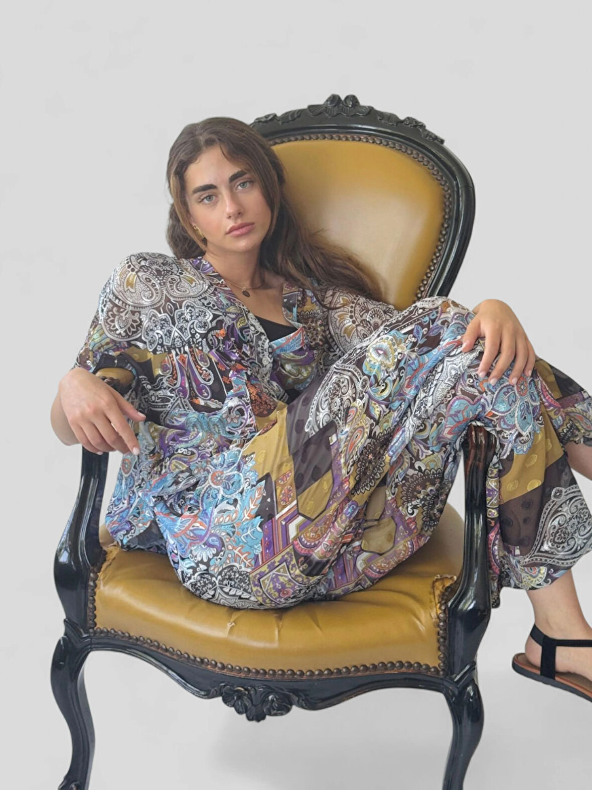 Retrobird Tasarım Şort Astarlı Şifon Pantolon Kadın Açık Mavi