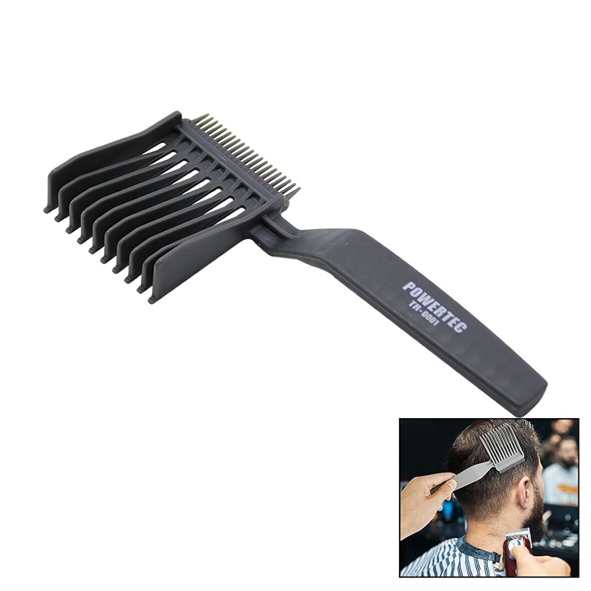 SAÇ KESİMİ ŞEKİLLENDİRİCİ TARAK PLASTİK ÇİFT TARAFLI  TR-0001 (5256)