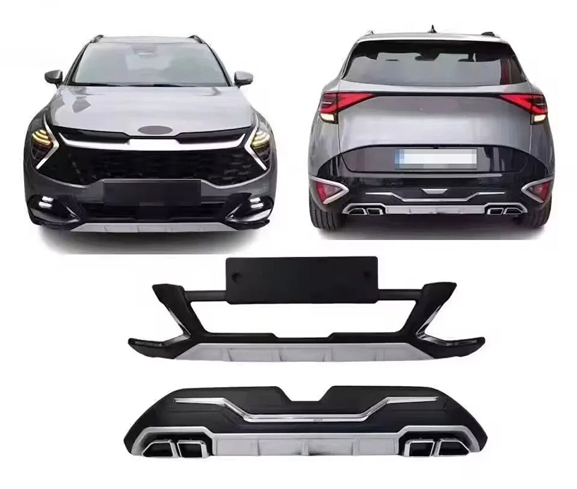Autogp  Kia sportage ön arka tampon koruma difüzör seti 2021+