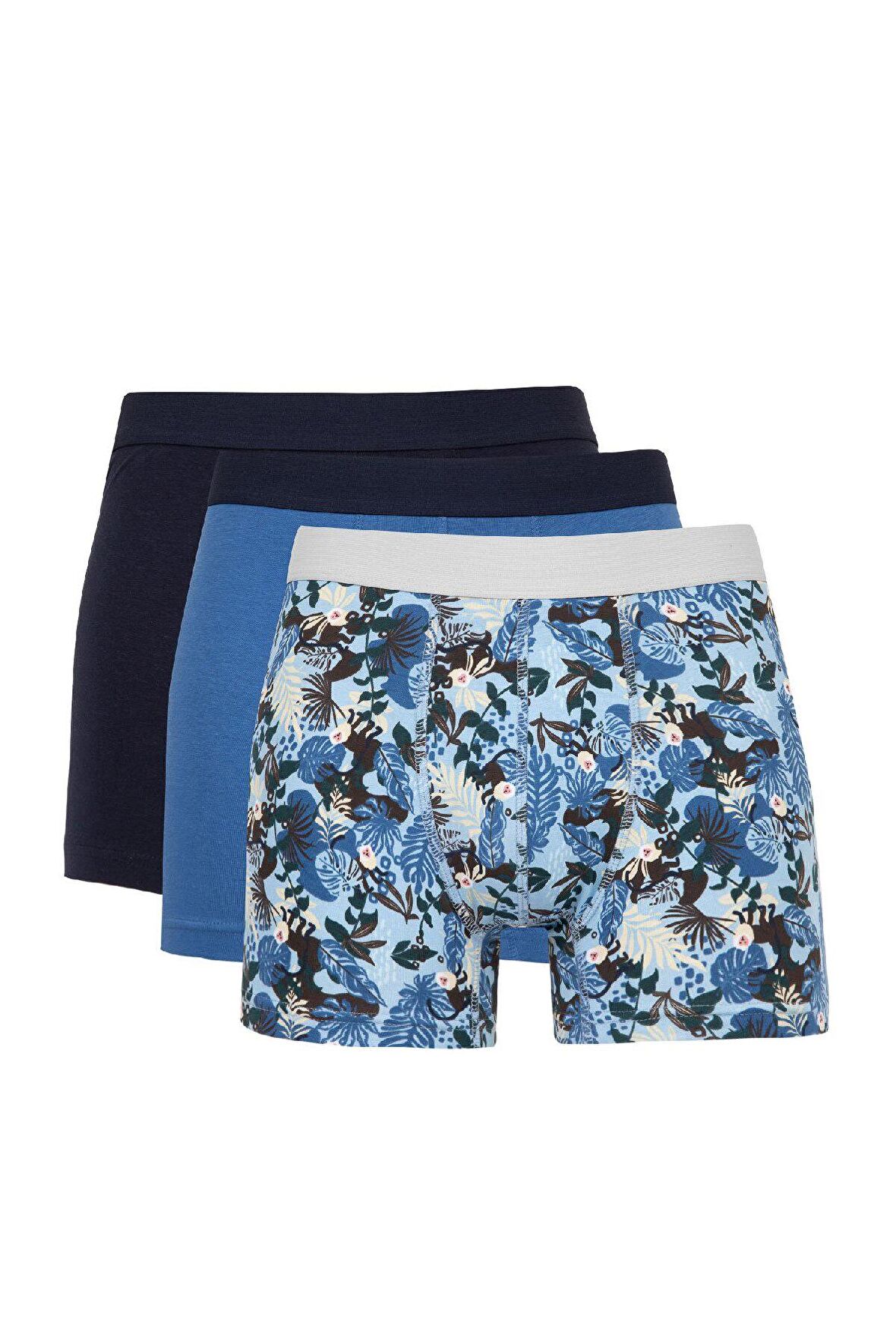DeFacto Regular Fit Hayvan Baskılı 3'lü Boxer C9537AX24WNNV135