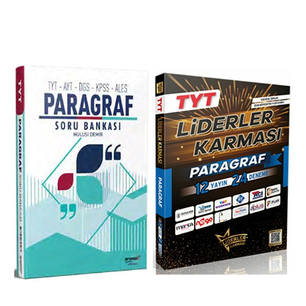 Aromat Yayınları TYT AYT DGS KPSS Paragraf Soru Bankası ve Liderler 12 Yayın 24 Deneme Seti 2 Kitap