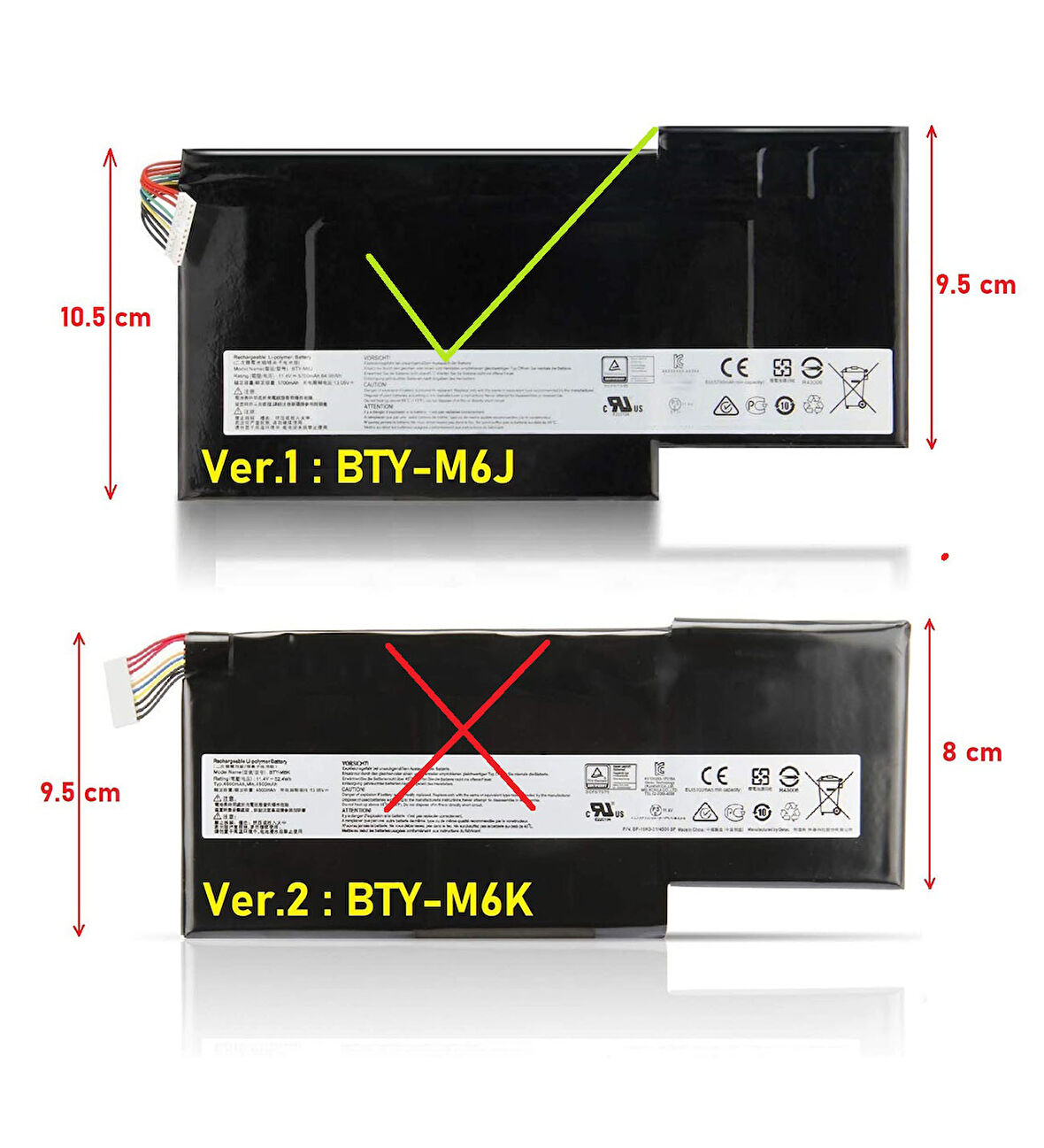 MSI GF75 Thin 9SC(MS-17F2) Notebook Batarya Laptop Pil