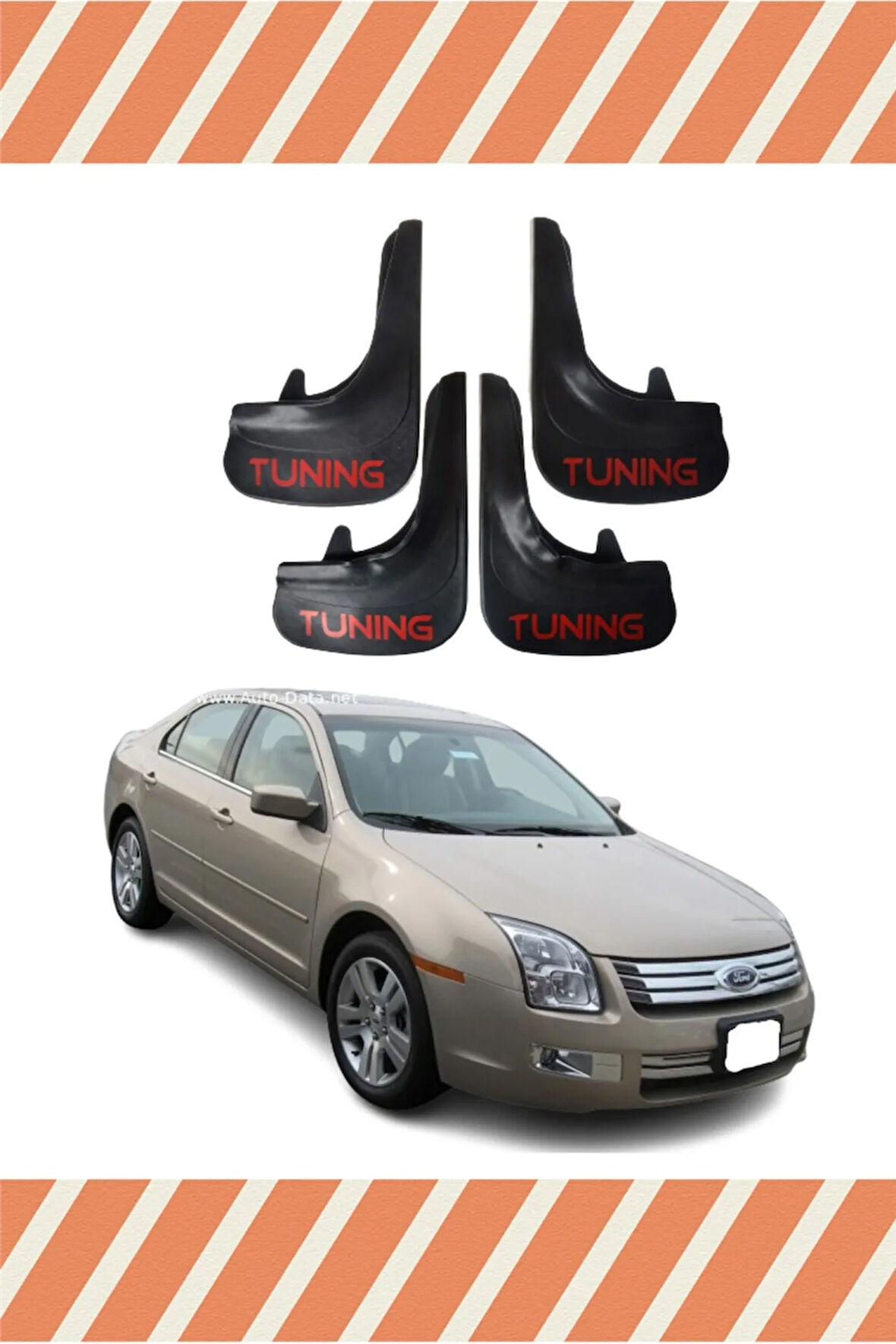 Ford Fusion 2002-2012 Tuning yazılı 4’lü tozluk çamurluk paçalık şık koruma