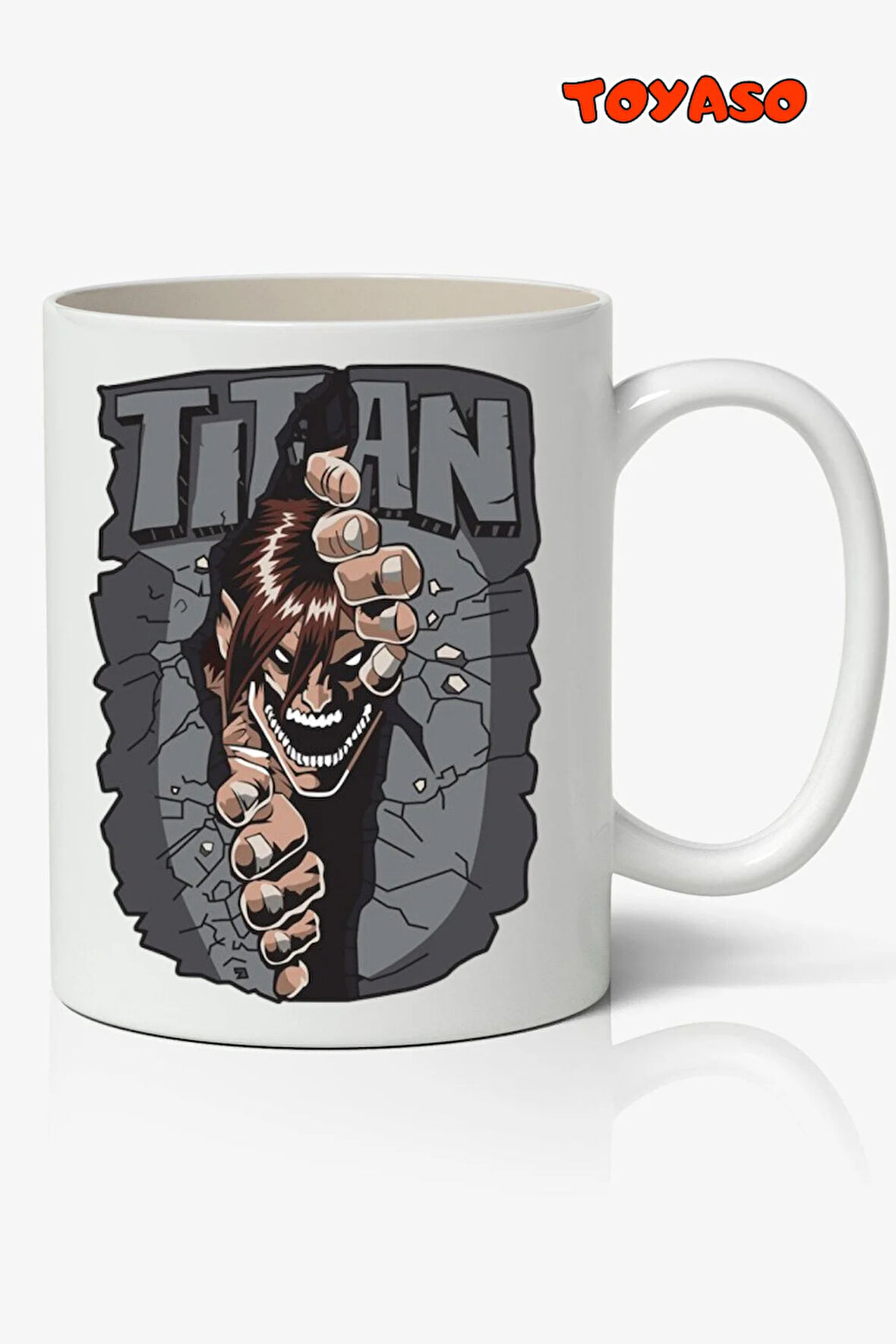 Attack On Titan Anime Temalı Beyaz Kupa Bardak Sevgiliye Arkadaşa Hediye