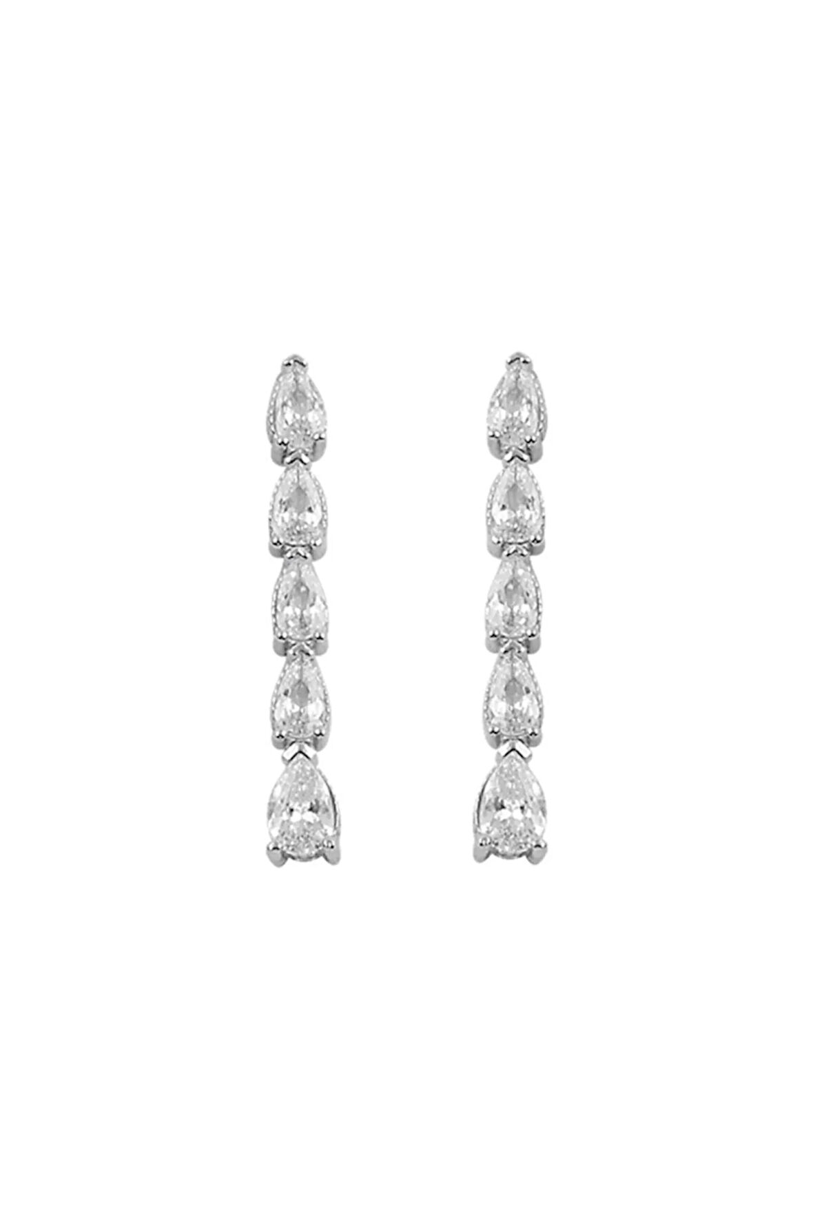 Füreyya Zirkon Taşlı Kadın Gümüş Küpe