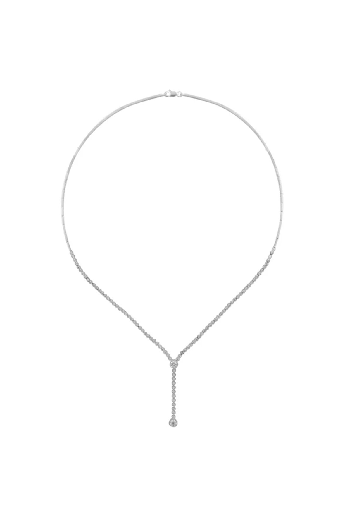 Alyona Zirkon Taşlı Kadın Gümüş Kolye