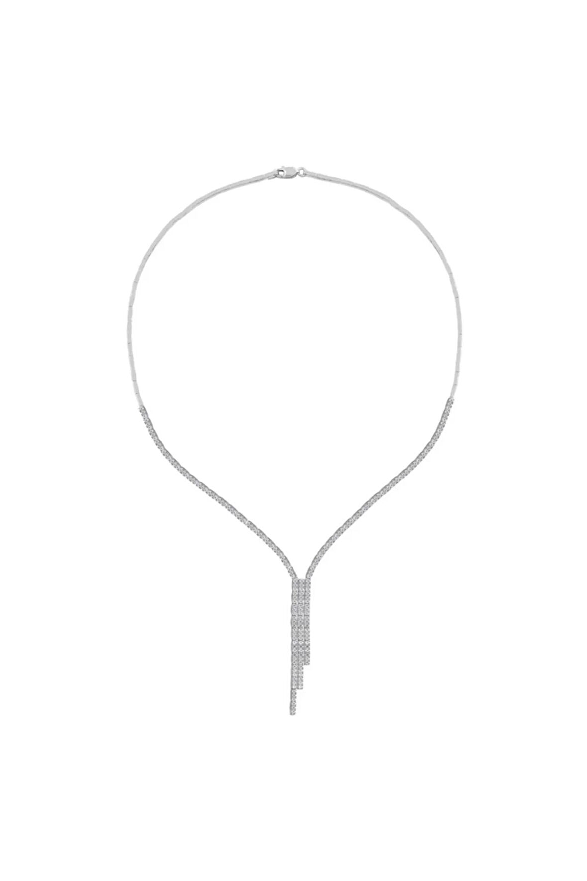 Kadın Gümüş Lida Zirkon Taşlı  Kolye