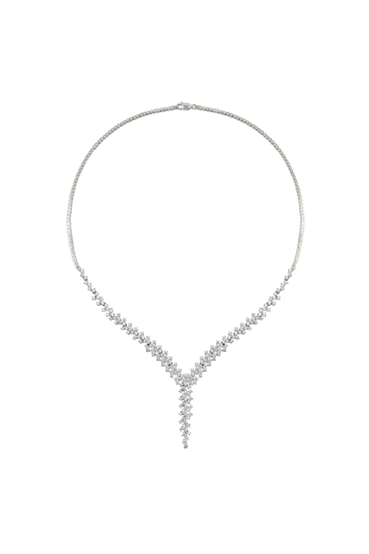 Alisa Zirkon Taşlı Kadın Gümüş Kolye