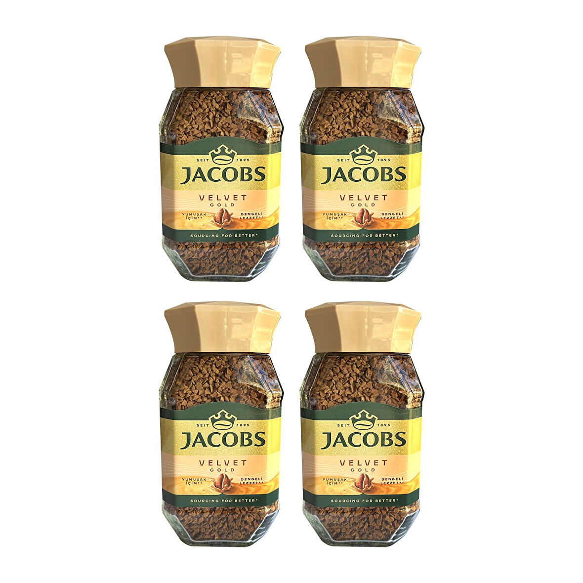 Jacobs Velvet Gold 100 gr Çözünebilir Kahve x 4 Adet