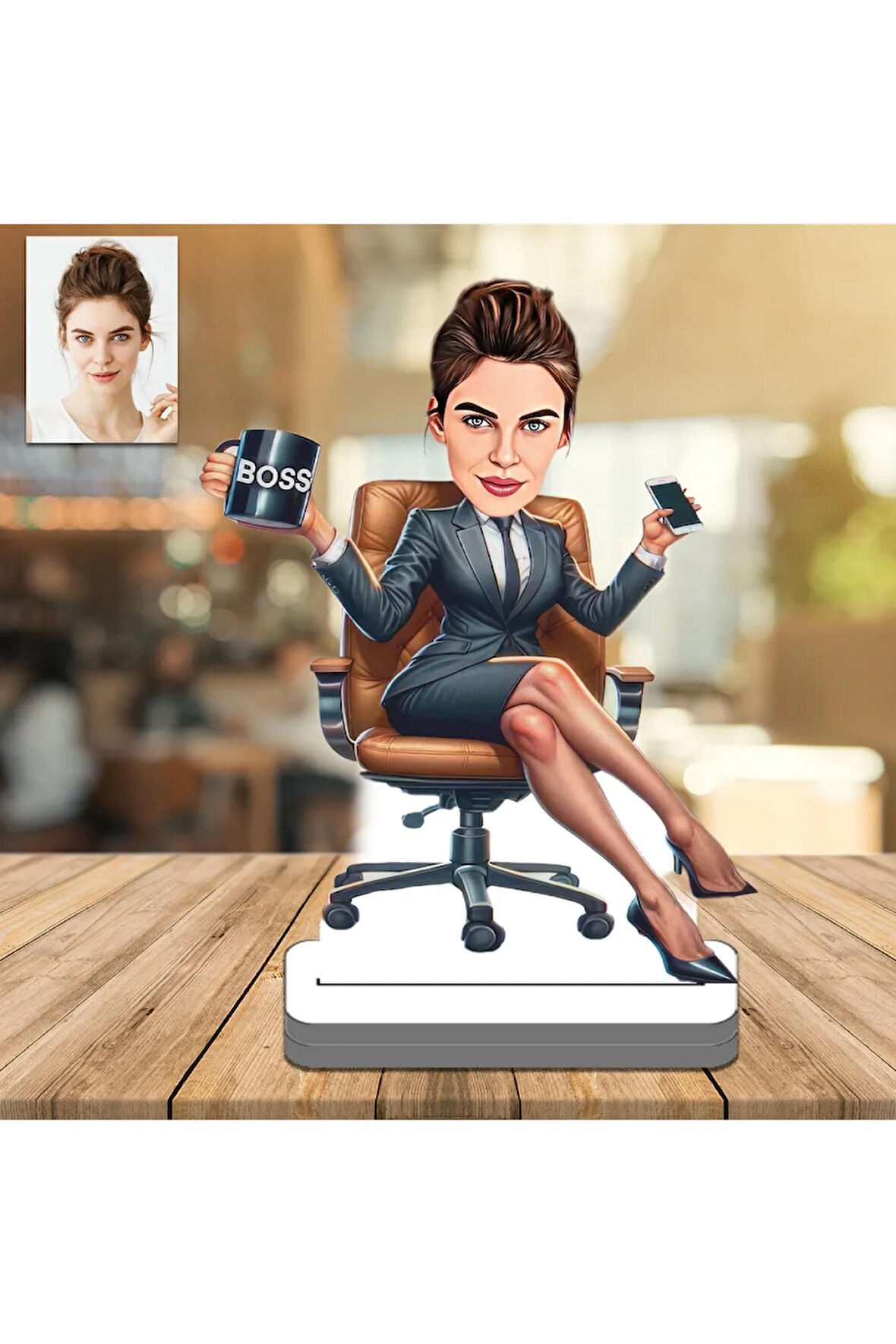 Yönetici Müdür Ceo 3d Ahşap Biblo,sevgiliye Hediye,doğum Günü Hediyesi