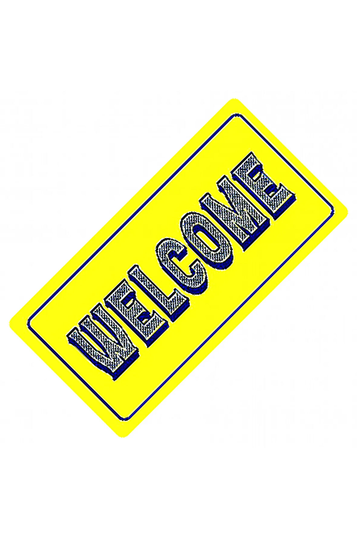 Welcome Yazılı Sök-Tak-Pratik Vantuzlu Yeni Nesil Dekor Plaka