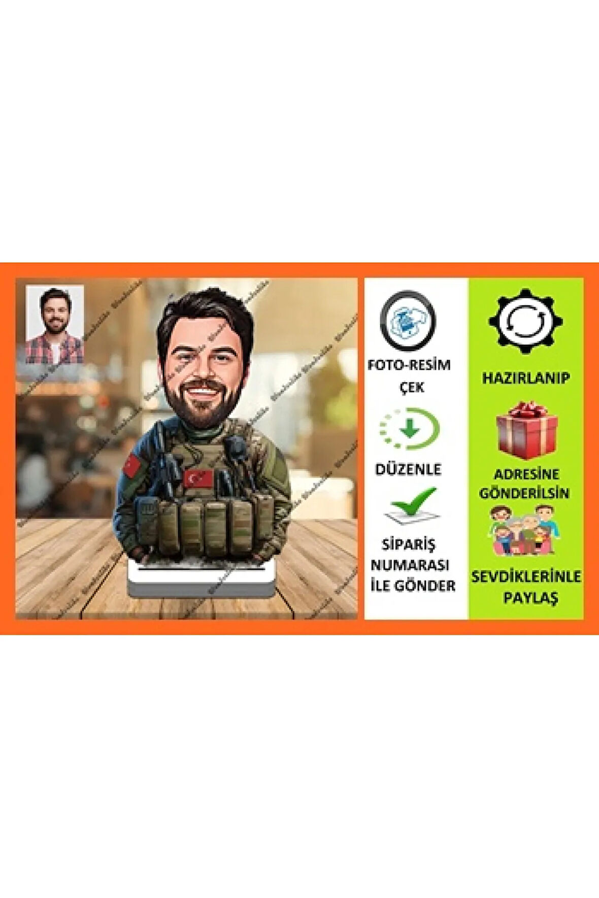 Özel Harekat Uzmanı Karikatür Biblo,Sevgiliye Hediye,Doğum Günü