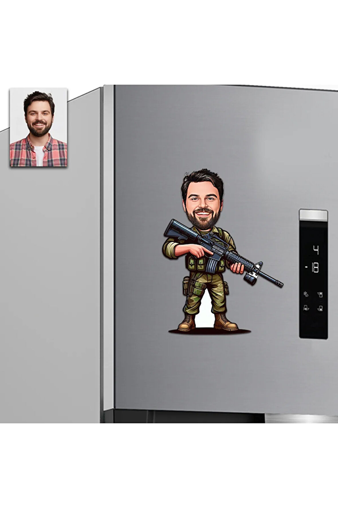 Asker Tasarımlı Buzdolabı Magneti