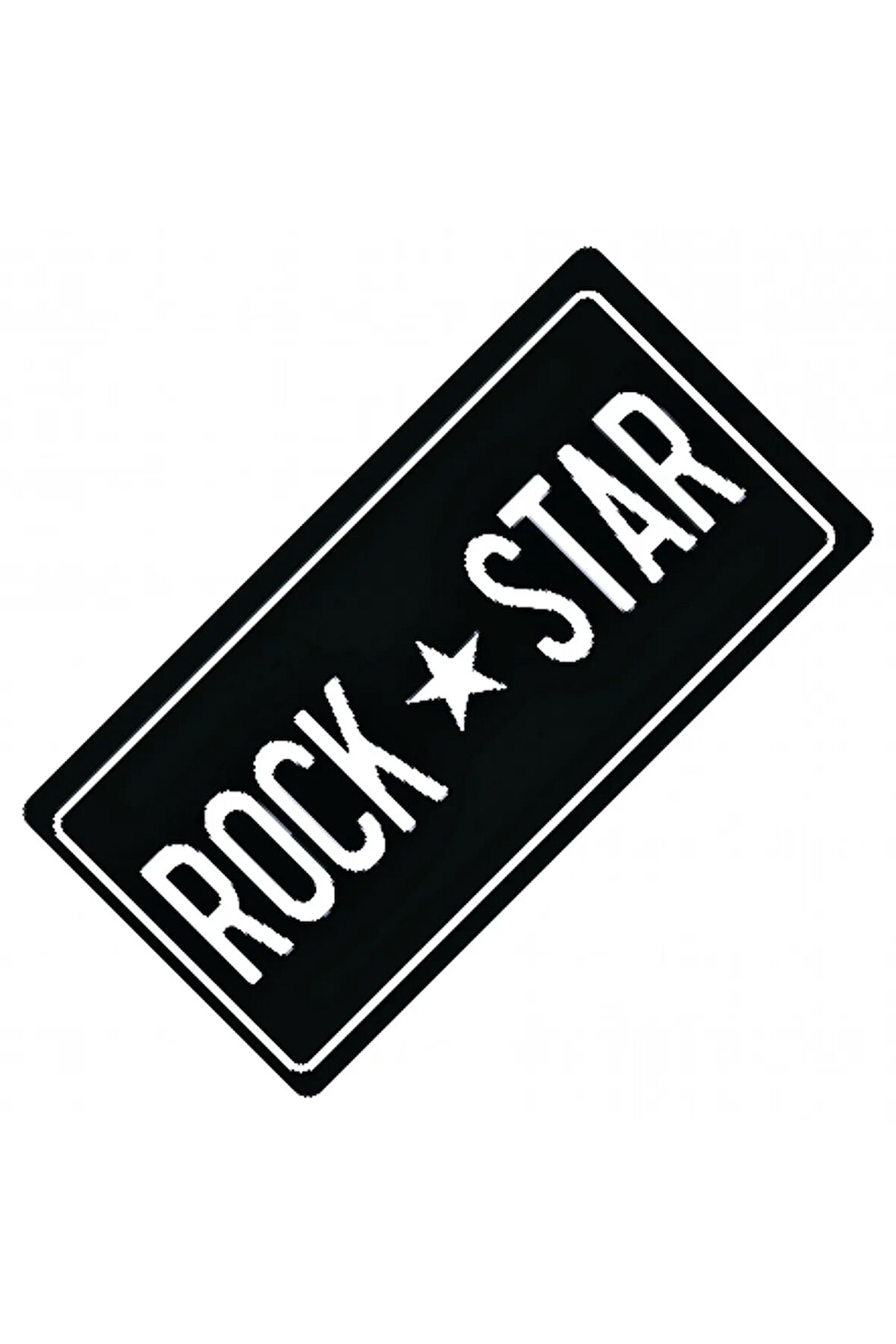 Rock Star Yazılı Sök-Tak-Pratik Vantuzlu Yeni Nesil Dekor Plaka