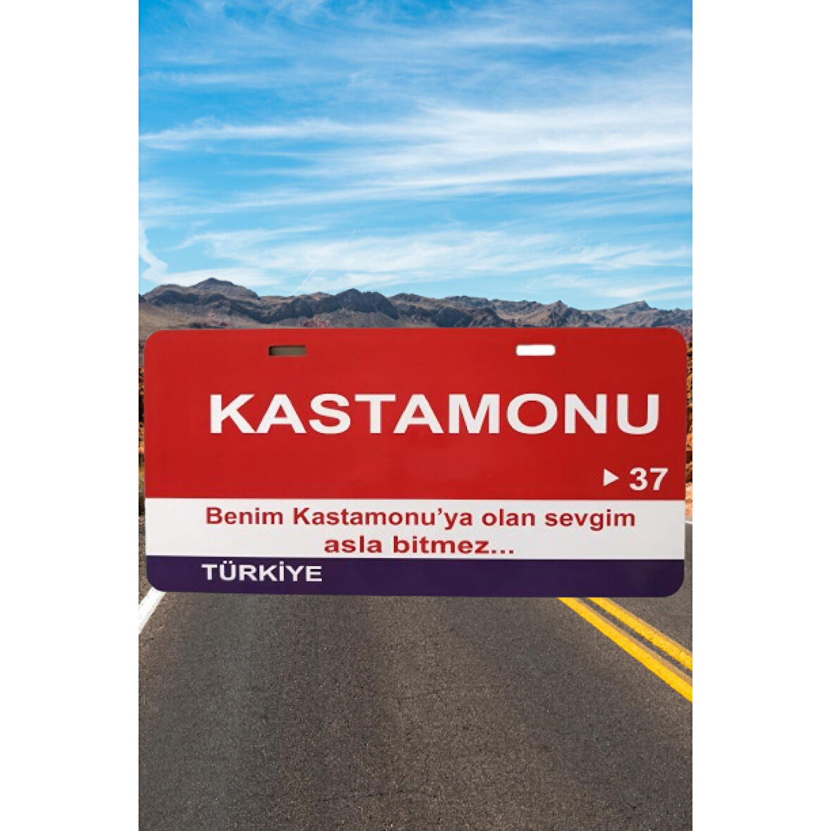 Kastamonu Şehir Temalı Plaka Sök-Tak Pratik yeni nesil