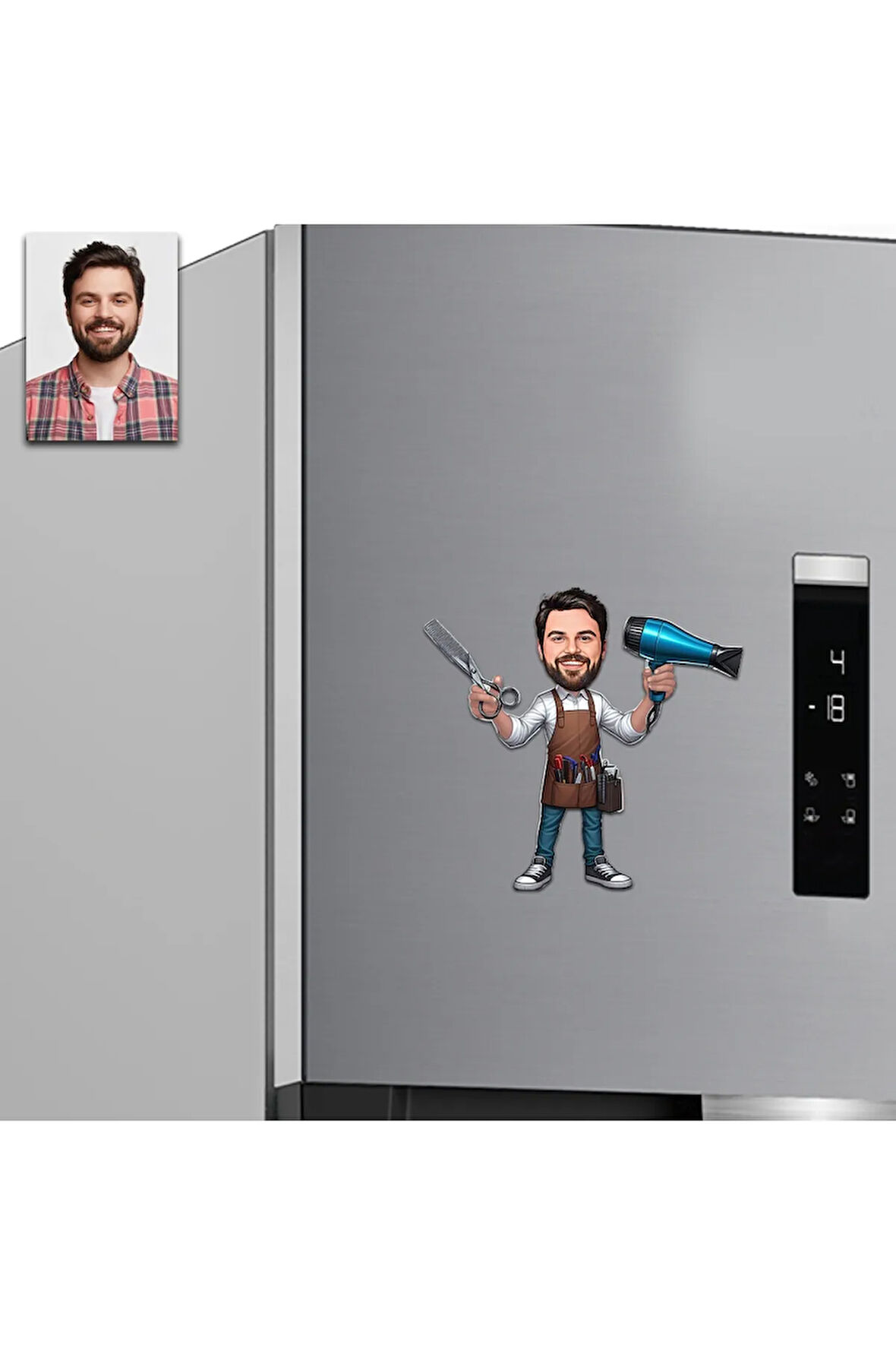 Kuaför Tasarımlı Buzdolabı Magneti