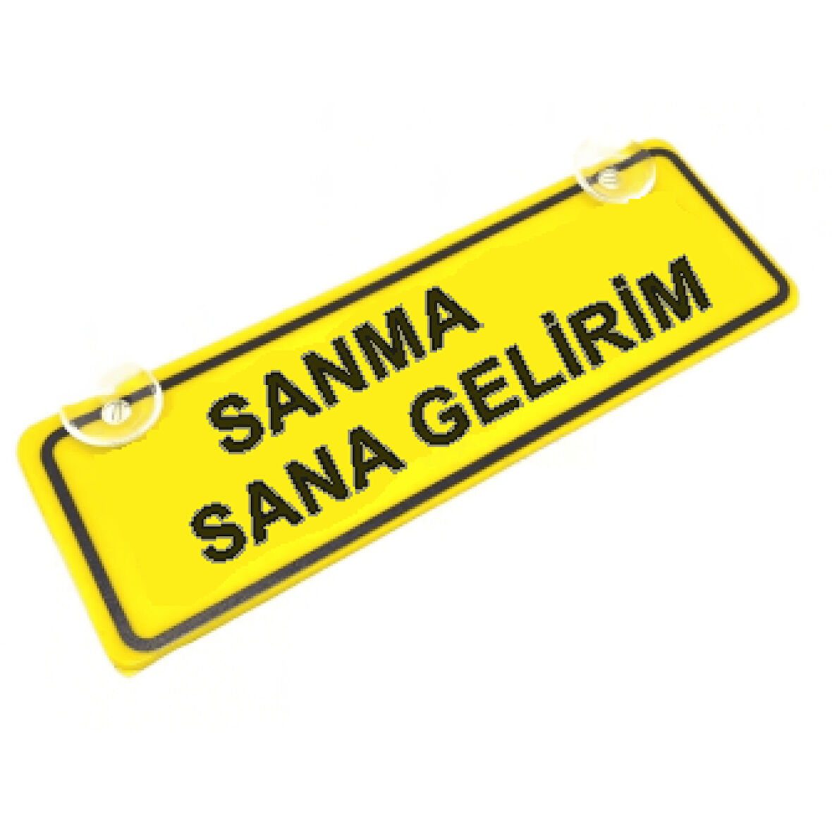 Sanma Sana Gelirim Sök-Tak Pratik yeni nesil Sarı Dekor Plaka