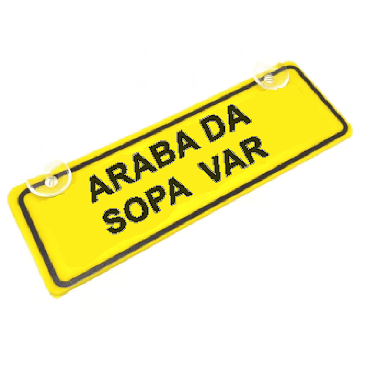 Arabada Sopa Var Sök-Tak Pratik yeni nesil Sarı Dekor Plaka