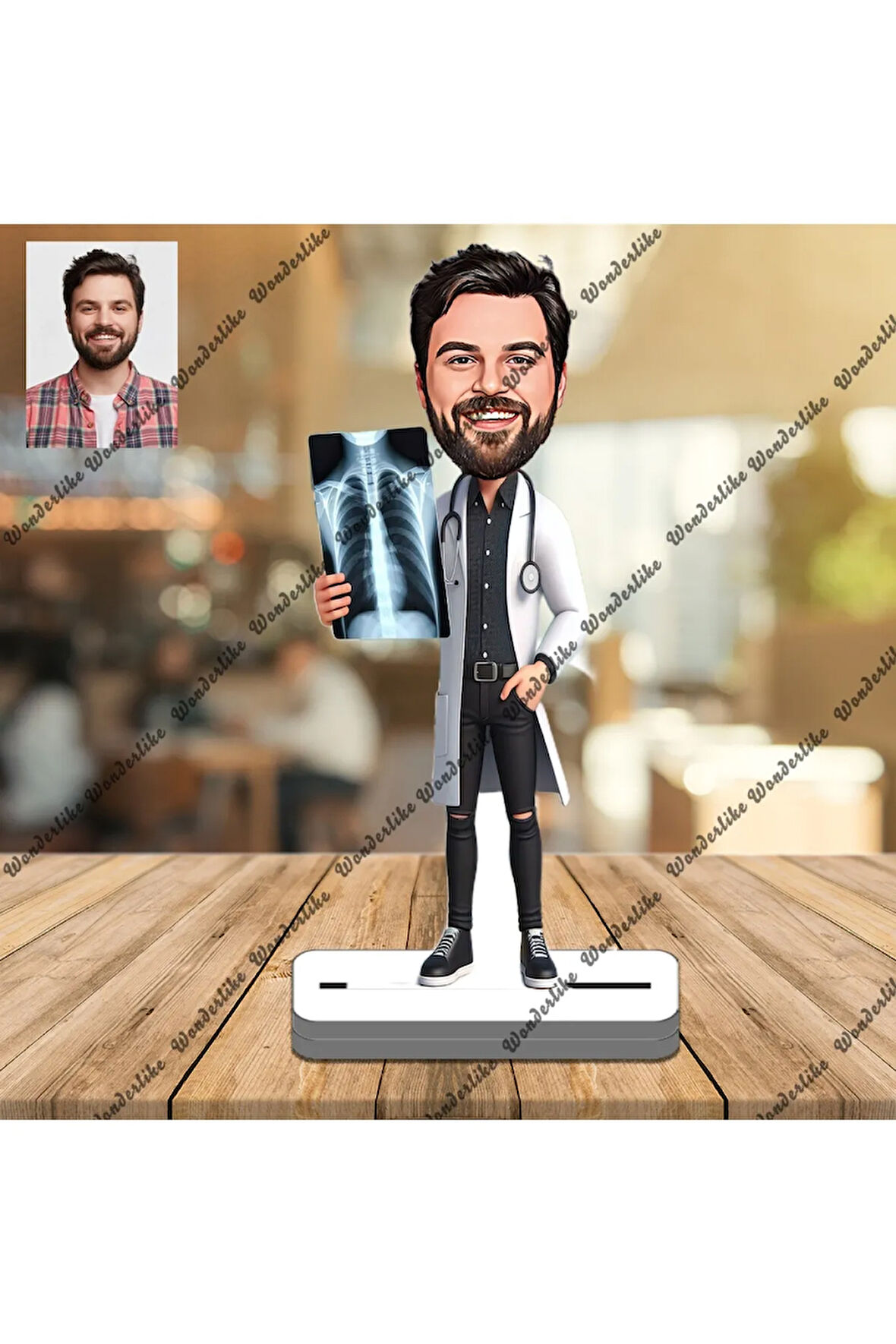 Radyolog 3D Ahşap Biblo,Sevgiliye Hediye,Doğum Günü Hediyesi