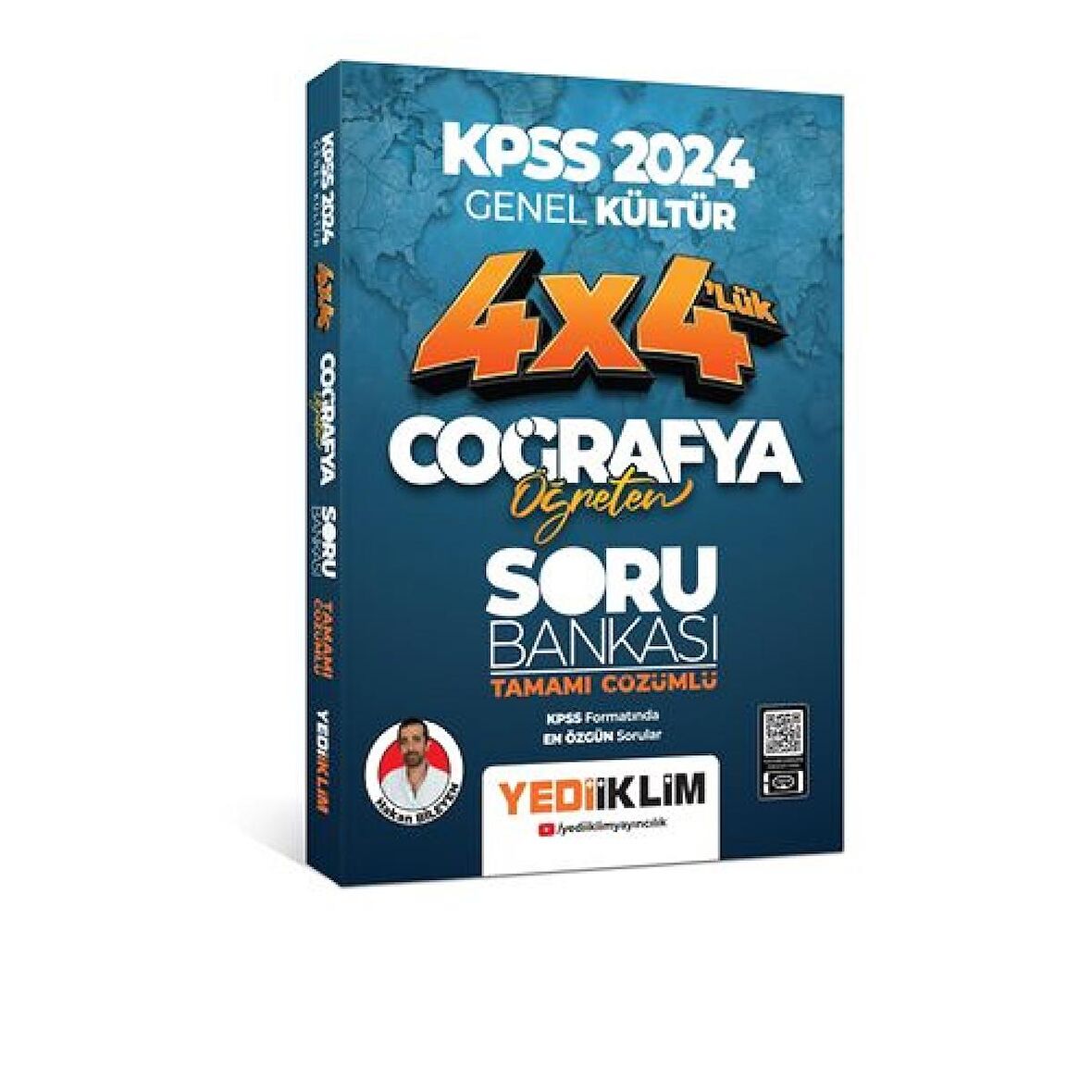 Yediiklim Yayınları 2024 Kpss Coğrafya Öğreten 4*4 Tamamı Çözümlü Soru Bankası-Hakan Bileyen