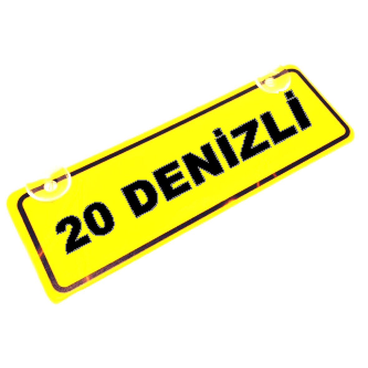 20  DENİZLİ Yazılı Sarı Dekor Plaka Sök Tak Pratik yeni nesil