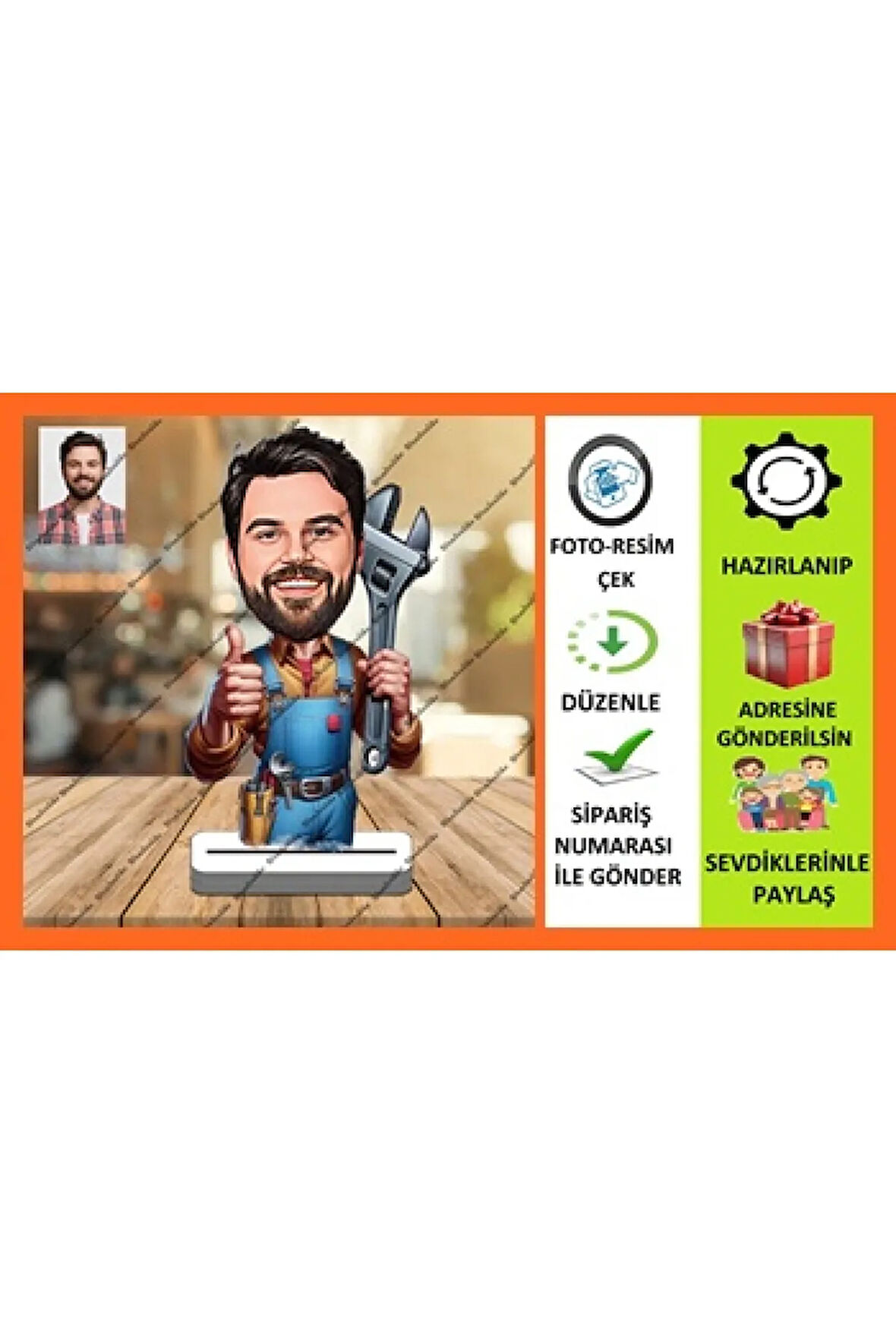 Usta Karikatür Biblo,Sevgiliye Hediye,Doğum Günü Hediyesi