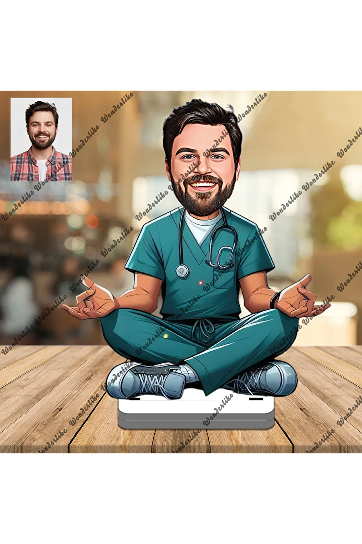 Bay Doktor 3D Ahşap Biblo,Sevgiliye Hediye,Doğum Günü Hediyesi
