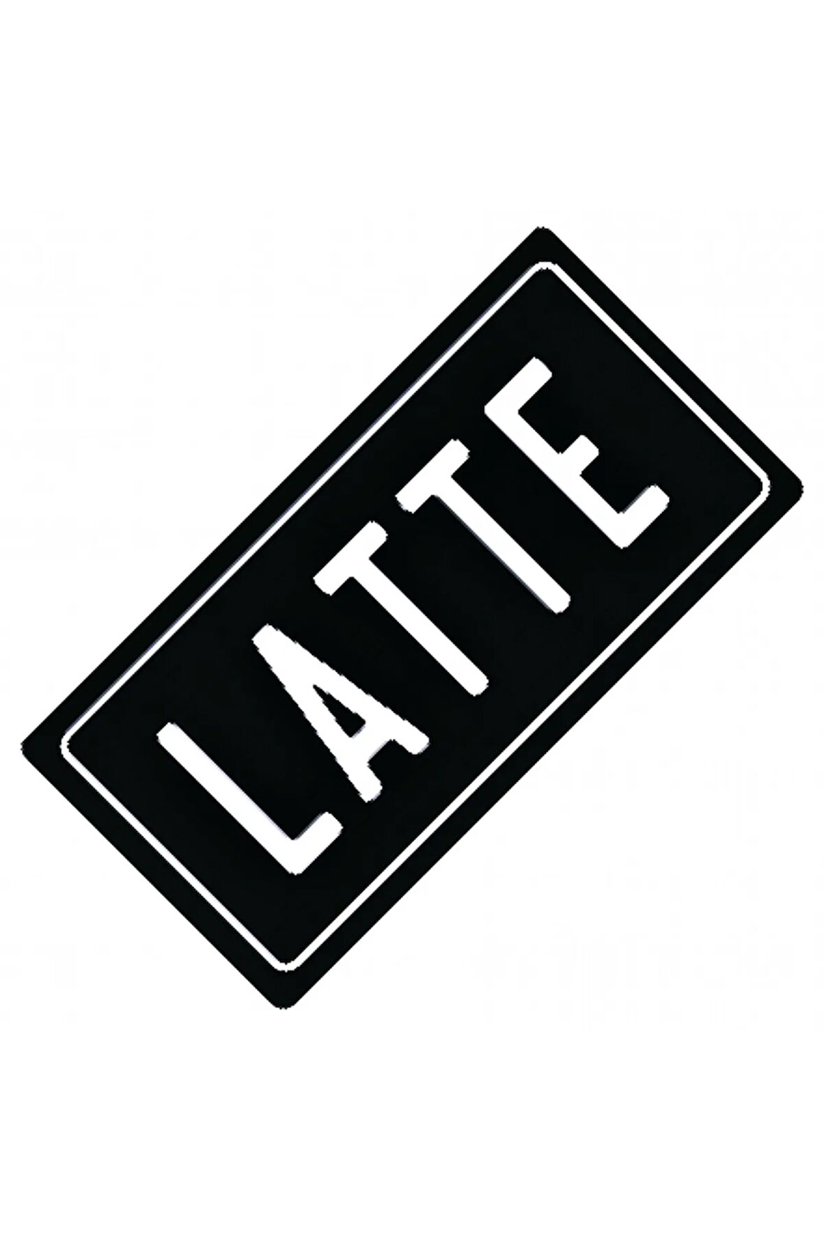 Latte Yazılı Sök-Tak-Pratik Vantuzlu Yeni Nesil Dekor Plaka