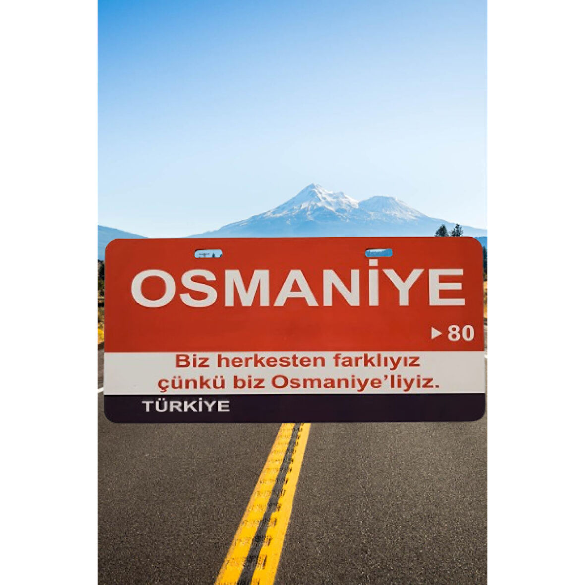 Osmaniye Şehir Temalı Plaka Sök-Tak Pratik yeni nesil