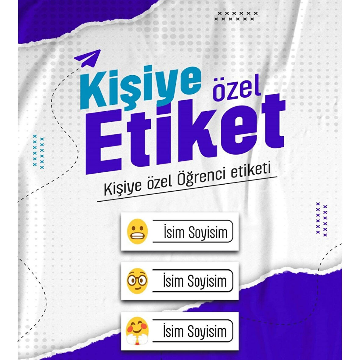 162 Adet Isimli Okul Etiketi Kalem Defter Etiketi Özel Isim Yazılabilen Etiket