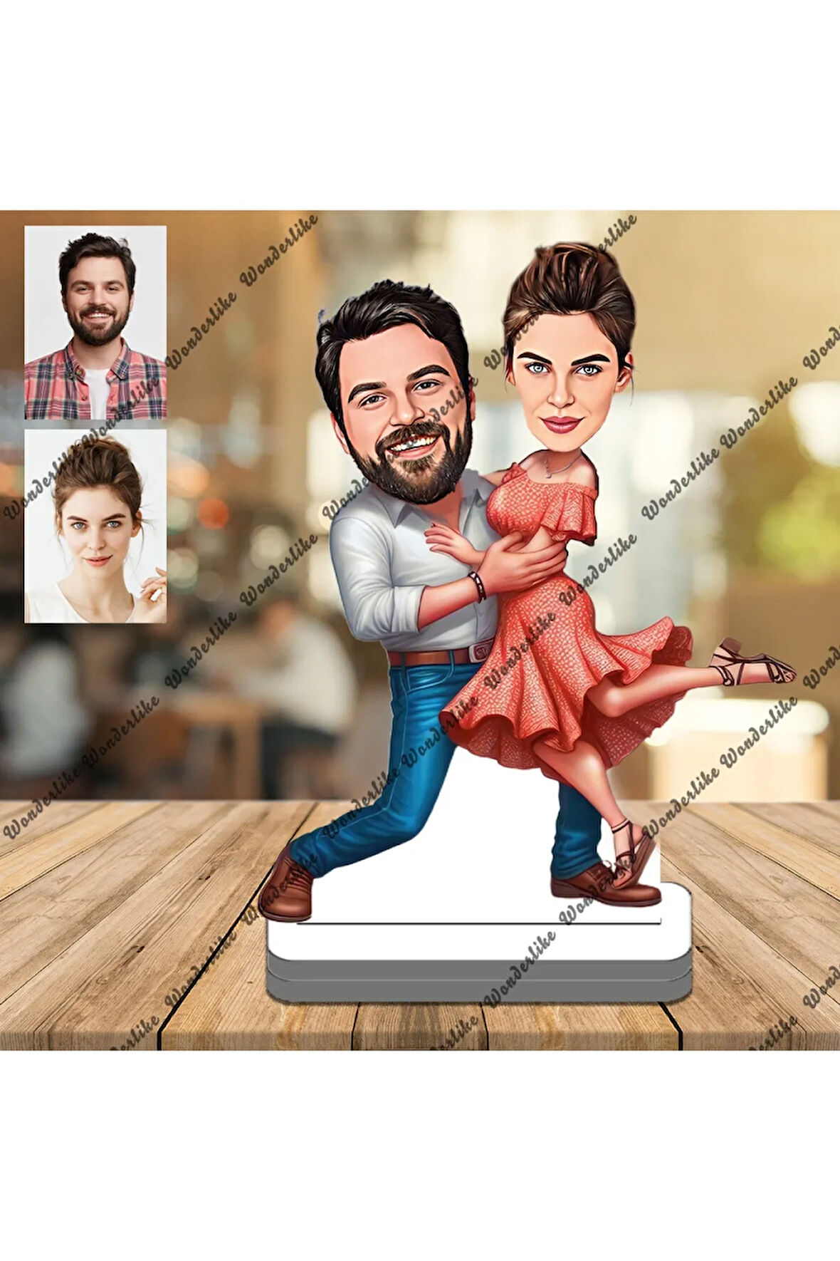 Genç Arkadaşlar 3D Ahşap Biblo,Sevgiliye Hediye,Doğum Günü Hed