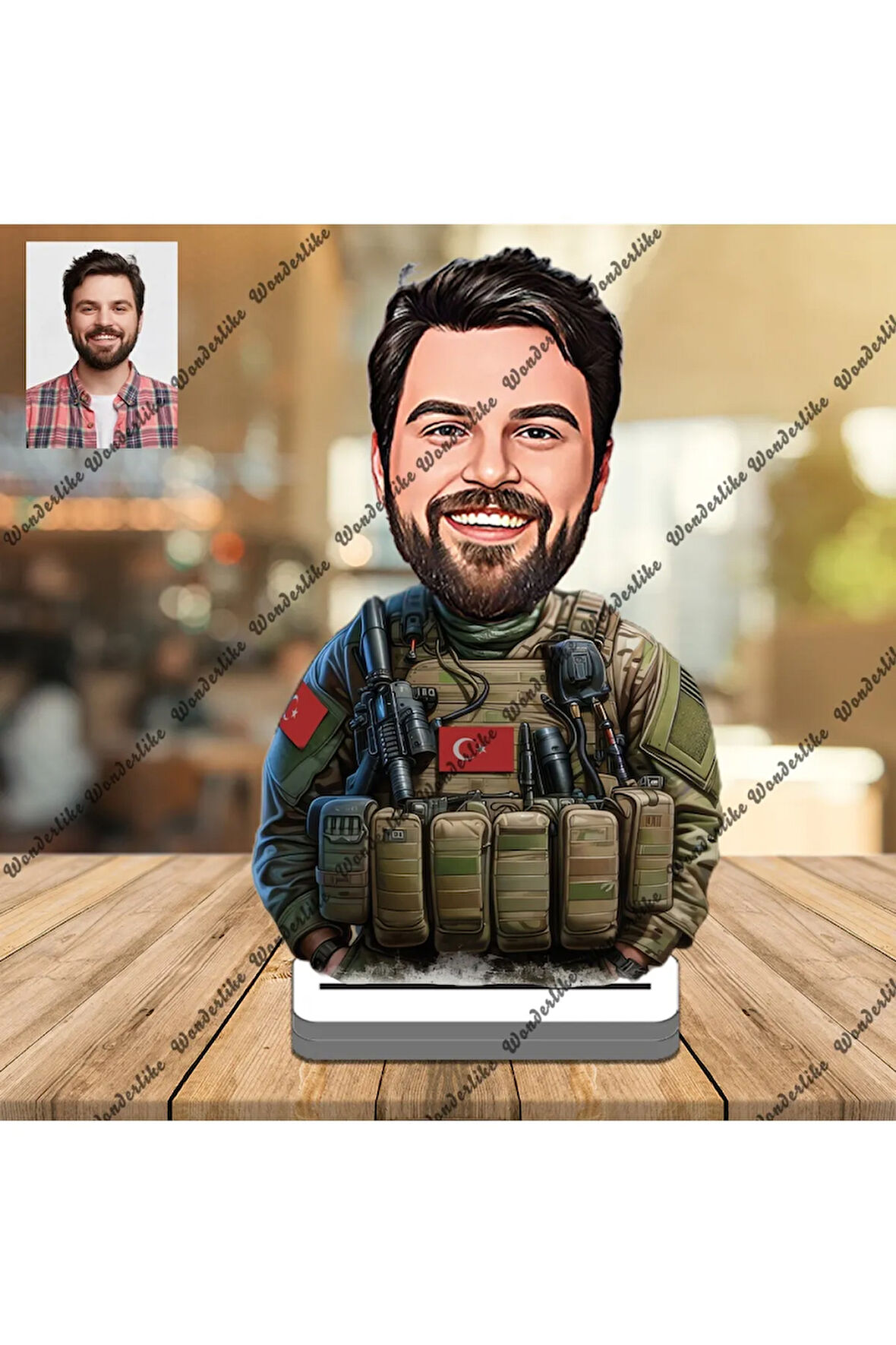 Özel Harekat Uzmanı 3D Ahşap Biblo,Sevgiliye Hediye,Doğum Günü