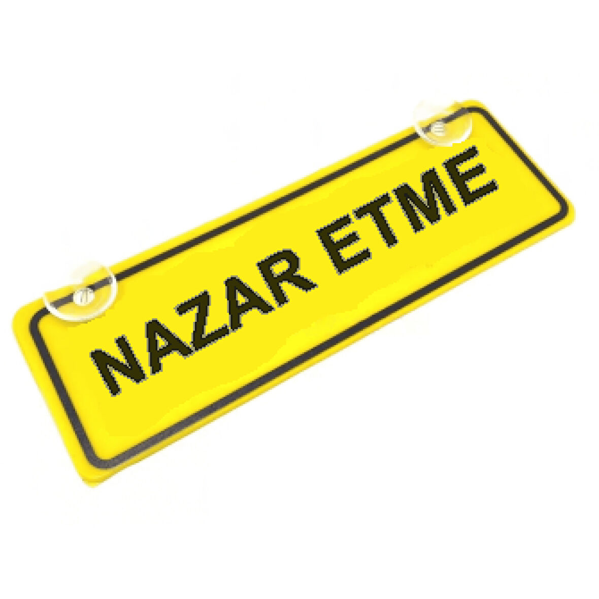 Nazar Etme Sök-Tak Pratik yeni nesil Sarı Dekor Plaka