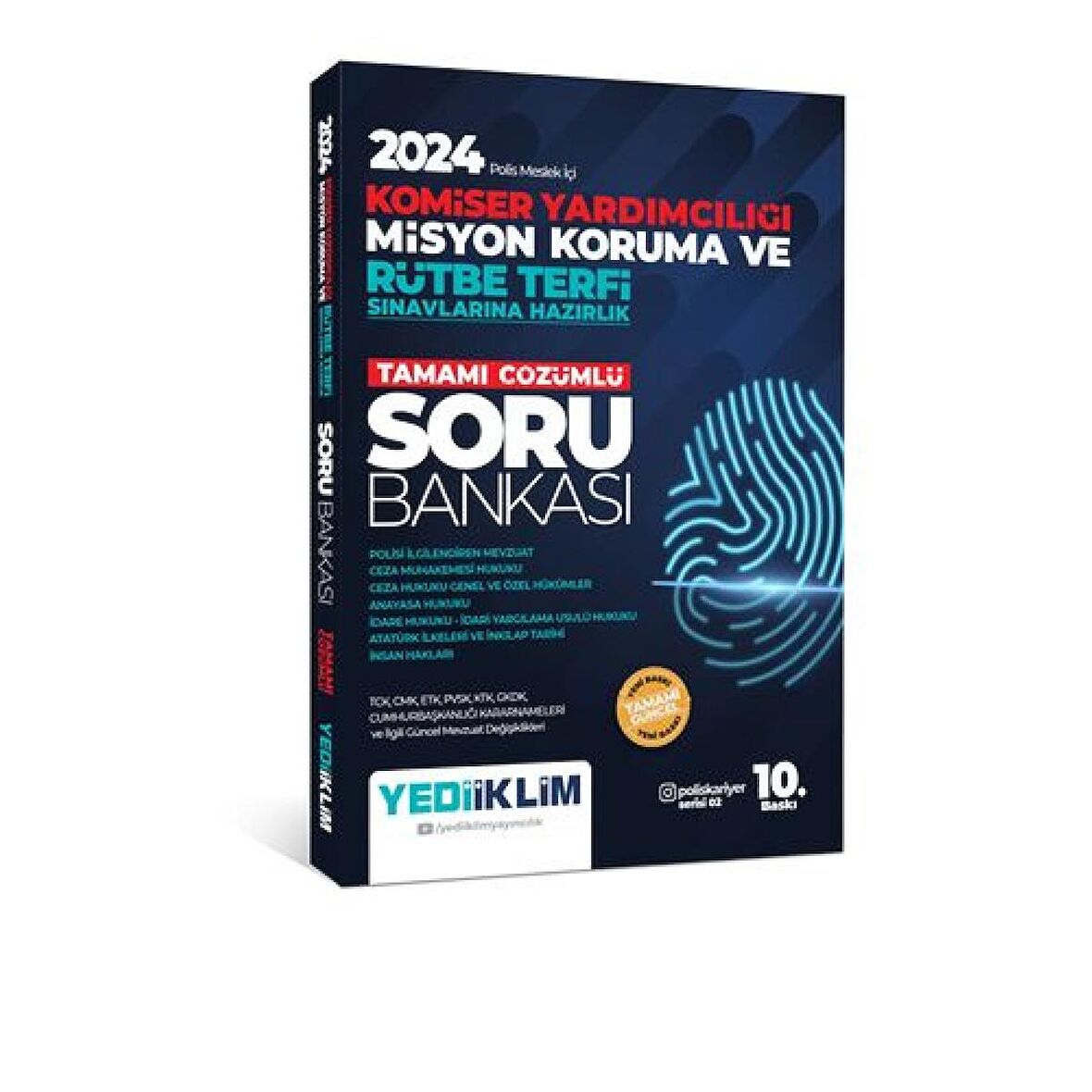 Yediiklim Yayınları 2024 Polis Meslek İçi Komiser Yardımcılığı Misyon Koruma ve Rütbe Terfi Sınavlarına Hazırlık Tamamı Çözümlü