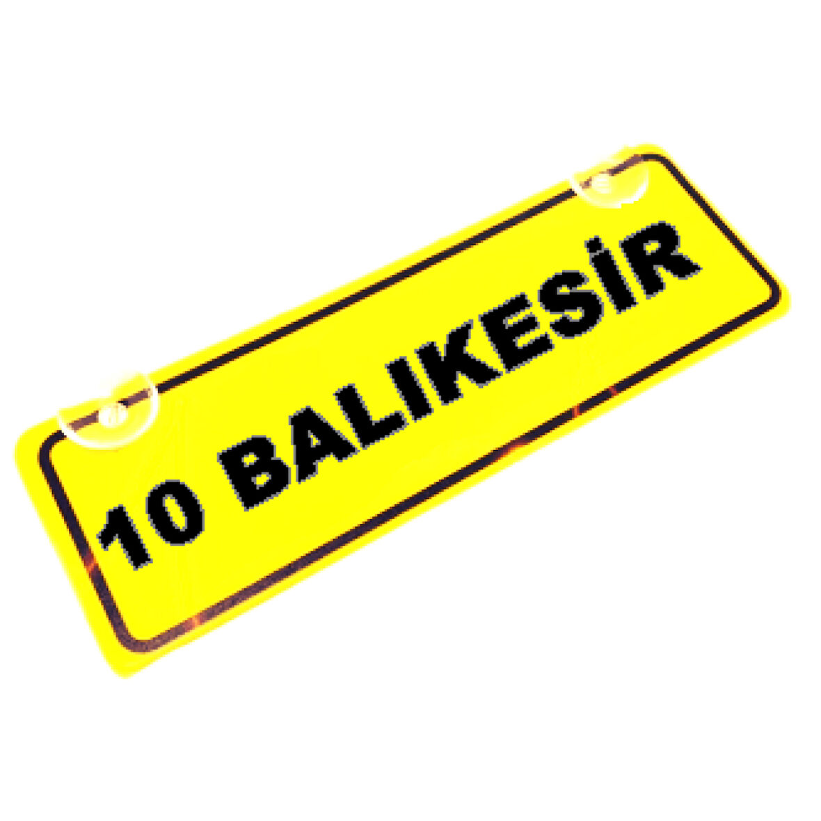 10  BALIKESİR Yazılı Sarı Dekor Plaka Sök Tak Pratik yeni nesil